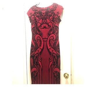 Red & black dress